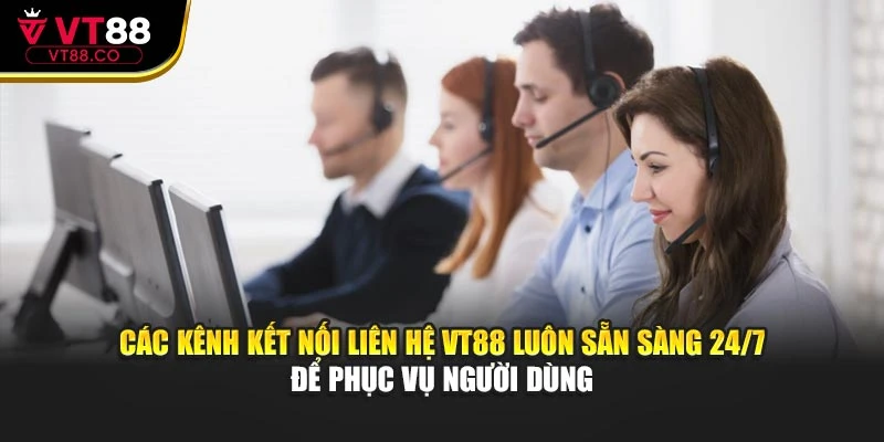 Các kênh kết nối liên hệ VT88 luôn sẵn sàng 24/7 để phục vụ người dùng
